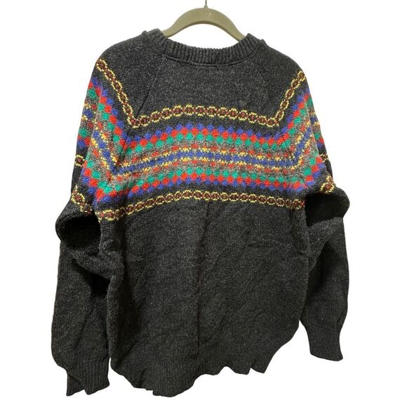 VTG Christopher Hayes Grandpacore Wool Knit Sweater Men’s Large Made in Scotland - Picture 2 of 16